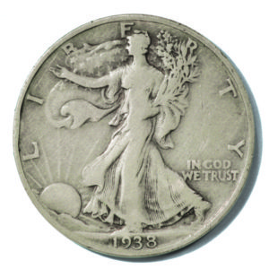 USA - Walking Liberty Half Dollar - 50c - 1938 D - Fine