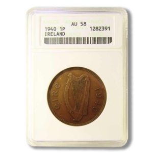 Ireland - Penny - 1940 - ANACS Au 58 - KM 11 - Key Date
