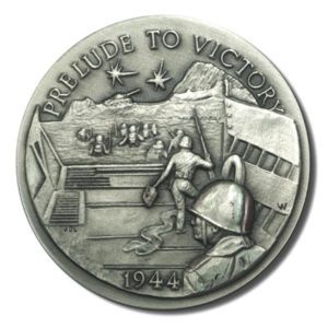 Great American Triumphs - Prelude to Victory - 1.15 oz Sterling Silver - 1944  - COA