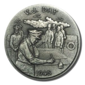Great American Triumphs - V.J. Day - 1.15 oz Sterling Silver - 1945  - COA