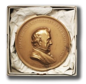 USA - James Buchanan - Presidential Medal - Bronze - 77 mm - With Box