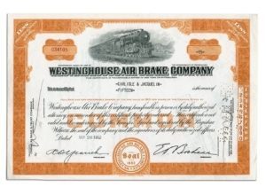New York - Westinghouse Air Brake Company - 15 Shares - 1952