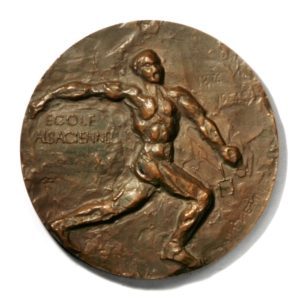 FRANCE - Athletic Bronze Medal of the Ecole Alsacienne - 80th Anniversary - 1874-1954 - XF
