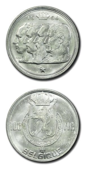 Belgium - Legend in French - 100 Francs - 1954  - BU - KM138.1