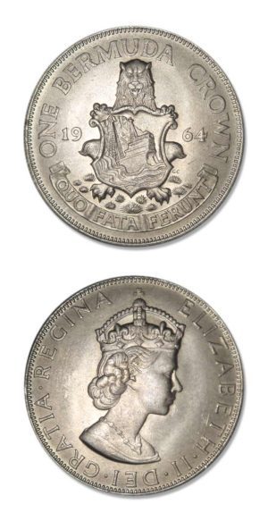 Bermuda - British Administration Silver Crown - 1964