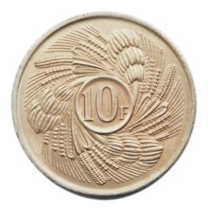Burundi - FAO - Sheaves of Wheat Triskelion - 10 Francs - 1968  - Brilliant Uncirculated - KM17