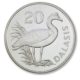 WWF - Gambia - Spur-Winged Goose - 20 Dalasis - 1977 - Silver - Brilliant Uncirculated