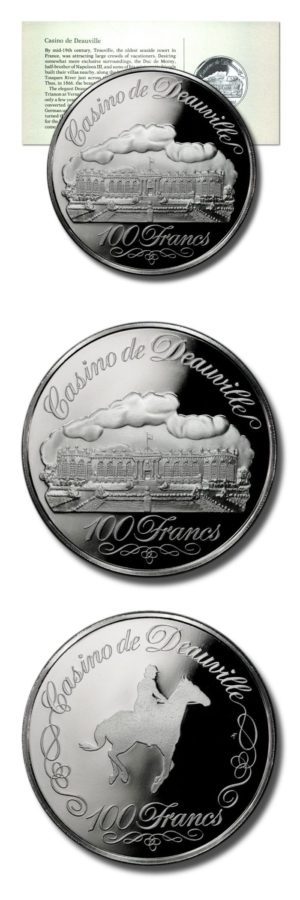 Gaming Token - Casino de Deauville - France - 100 Francs - 1979 - Proof Sterling Silver