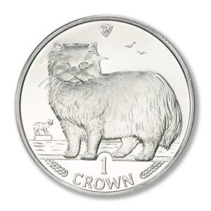 Isle Of Man Cat Coins - Persian Cat Crown - 1989 - Prooflike