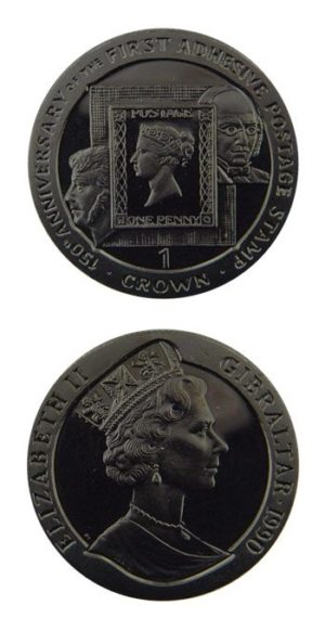 Gibraltar Penny Black Crown - 1990 - Proof Crown