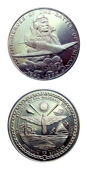Republic of the Marshall Islands - To the Heroes of the Battle of Britain - $5 Coin - Uncirculated