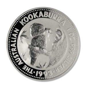Australia - Kookaburra - 1993 - One Dollar - 1 oz .999 Fine Silver Crown