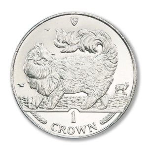 Isle of Man Cat Coins - Maine Coon Cat Crown - 1993 - Brilliant Uncirculated