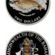 Bahamas - Caribbean Monk Seal - 1995 - $2 - Proof Silver Crown - Color