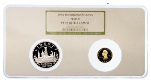 USA - Smithsonian Commemorative Set - 2 Coins - 1996 - Proof Gold & Silver - NGC PF69UCAM