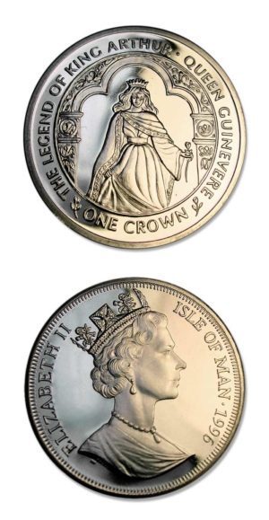 Isle of Man - Guinevere - Legend of King Arthur Series - 1996 - One Crown - Brilliant Uncirculated