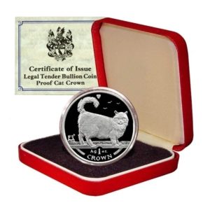 Isle of Man Cat Coins - Birman Cat - 1 Crown - 1998 - 1 oz. Proof .999 Silver - Mint Box & COA