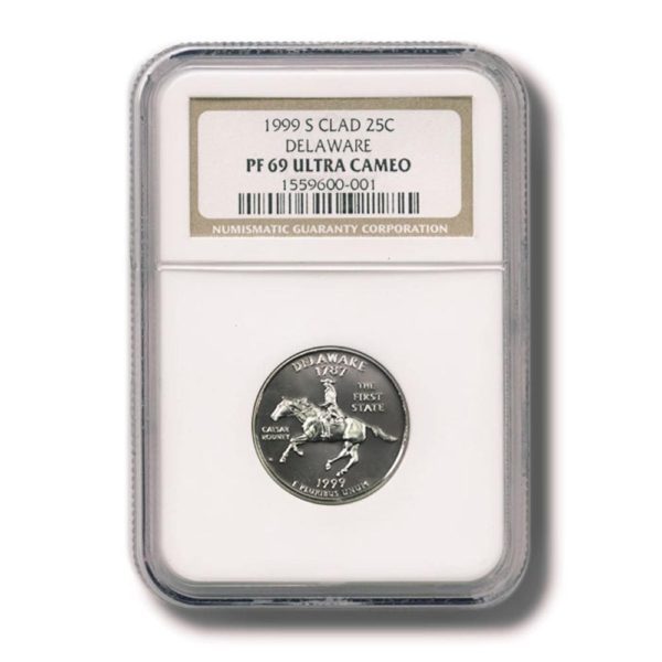 USA - Delaware State Quarter - Clad - 25  cents - 1999  - NGC Proof 69 Ultra Cameo - Great Price!