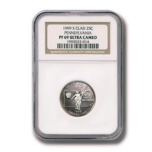 USA-Pennsylvania State Quarter-Clad-25  cents-1999 -NGC Proof 69 Ultra Cameo-Great Price