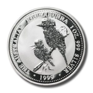 Australia - Kookaburra - One Dollar - 1999  - 1 ounce .999 Fine Silver Crown