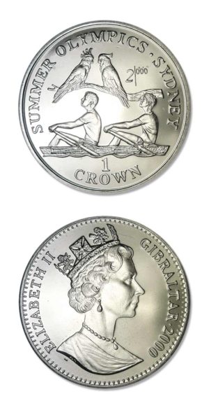 Gibraltar - Sydney Olympics - Rowing - One Crown - 2000 - Brilliant Uncirculated