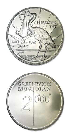 Celebrating The Millennium Baby Medallion - Greenwich Meridian Reverse - 2000 - Br. Uncirculated