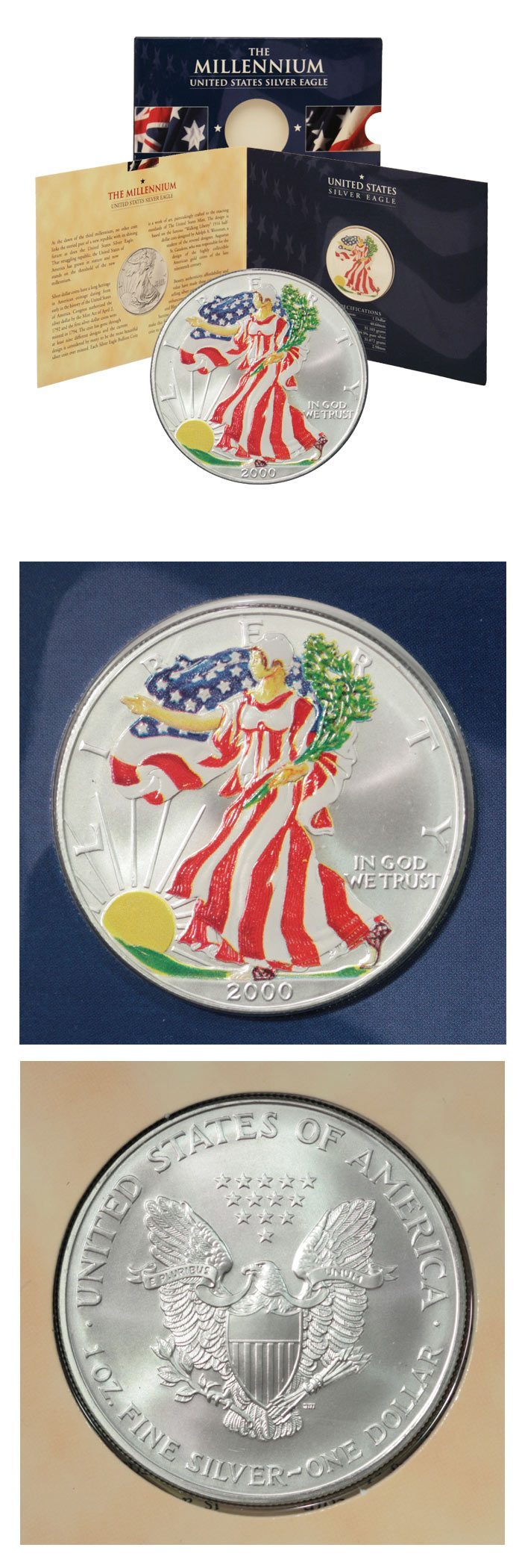 2000 BU American Silver Eagle Dollar Uncirculated ASE US Mint Bullion Coin 