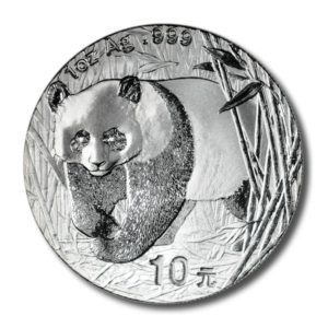 China - Panda - Silver - 2001 UNC - 1 oz - 10 Yuan