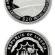 Liberia - Ratification of the U.S. Constitution - $20 - 2001 - Proof  - Silver Crown