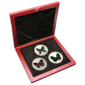 Dem Republic Of Congo - Prism Butterfly Set - 2002 - (3) Five Franc Crowns - Brilliant Uncirculated