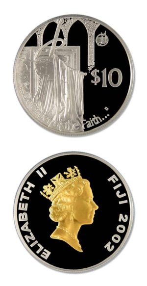 Fiji - Defender Of The Faith - $10 - 2002 - Proof Silver Crown