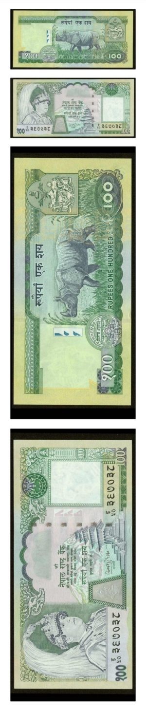 Nepal - Rhinoceros - 100 Rupee - 2002 - Pick 49 - Crisp Uncirculated Banknote