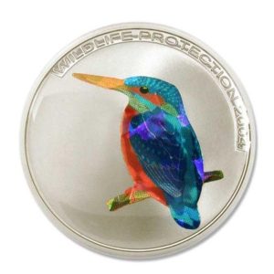 Democratic Republic of Congo - Prism Kingfisher - 2004 - 5 Franc Coin - Colored Proof