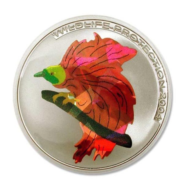 Democratic Republic Of Congo - Prism Bird Of Paradise - 2004 - 5 Franc Coin - Colored Proof
