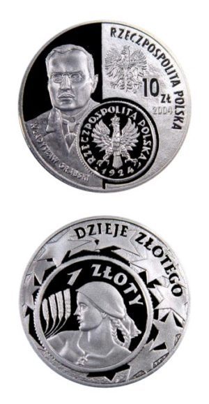Poland - Wladyslaw Grabski - 2004 - 10 Zlotych - Proof Silver Crown