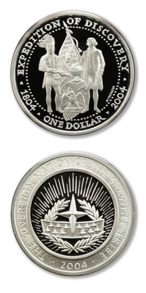 Shawnee Nation - Expedition of Discovery - $1 - 2004 - Proof Silver Crown
