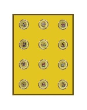 China - Zodiac Lunar Series - (12) Color Proof Medallic Set
