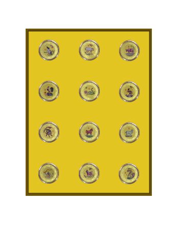 China - Zodiac Lunar Series - (12) Color Proof Medallic Set