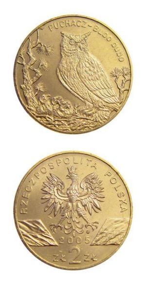 Poland - Bubo Bubo Owl Coin - 2005 - 2 Zlote - Nordic Gold Coin