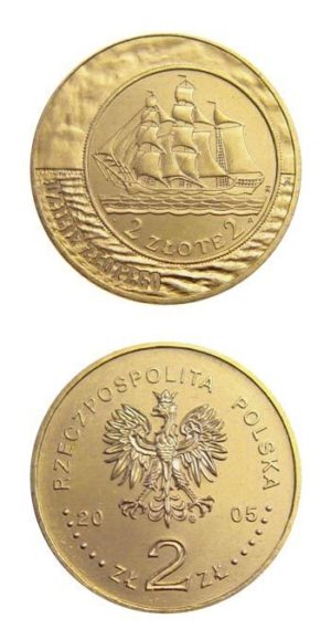 Poland - Dar Pomorza Clipper Ship Coin - 2005 - 2 Zlote - Nordic Gold Coin