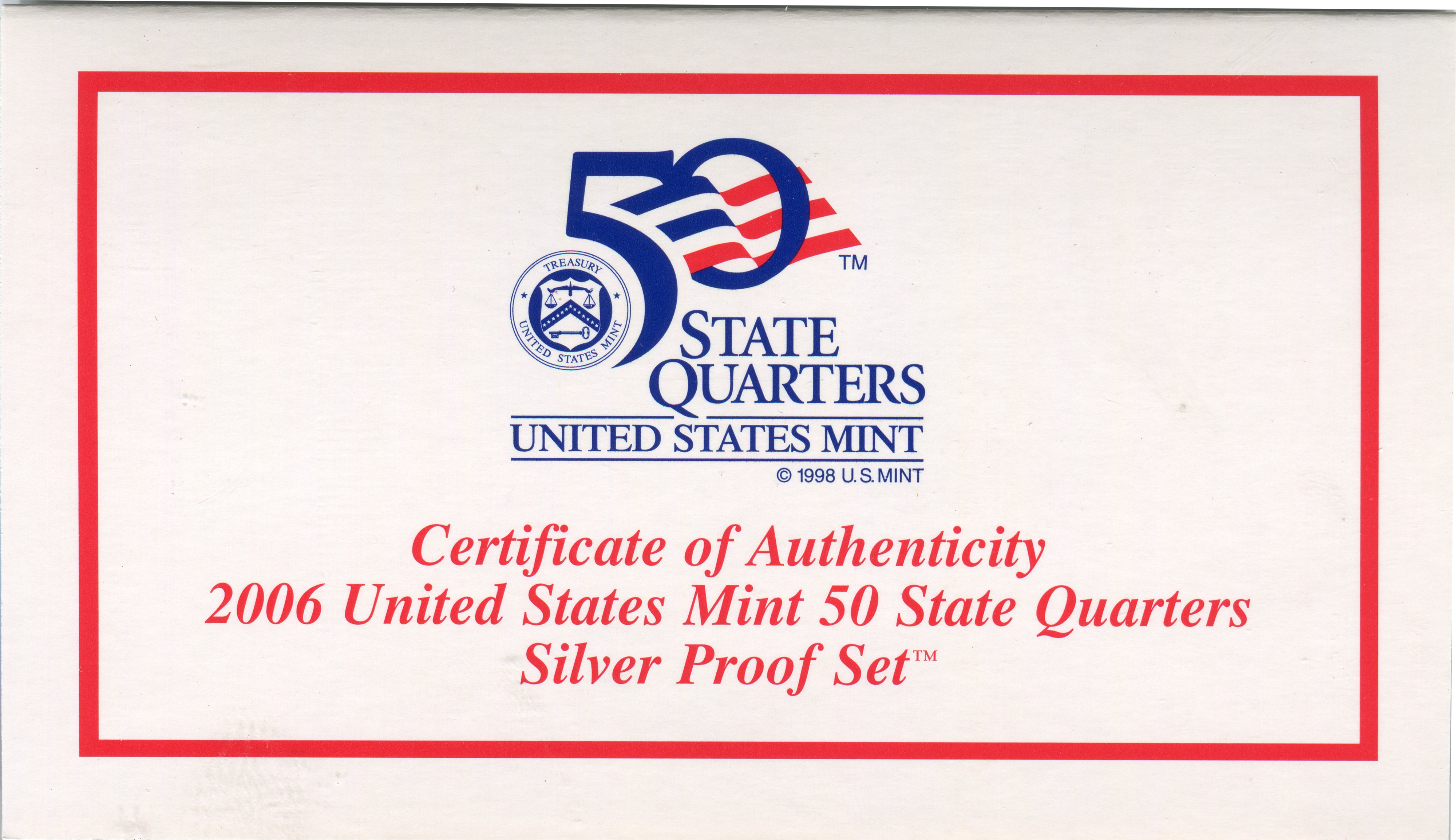 2006 U.S. Mint State Quarters Silver Proof Set - Bild 4 von 5