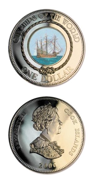 Cook Islands - Ark Royal - 2006 - One Dollar Crown - Brilliant Uncirculated
