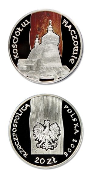Poland - Church in Haczow  - 2006 - 20 Zlotych Colored Proof Silver Crown