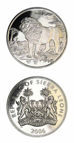 Sierra Leone - Legal Tender Wildlife Coin - Lion - 2006 - Brilliant Uncirculated - Prooflike