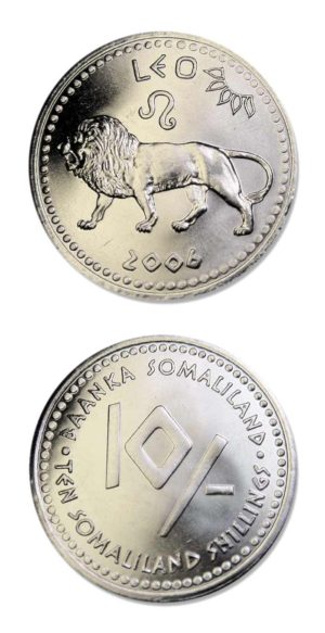 Somaliland - Zodiac Coin - Leo - 10 Shillings - 2006 - Uncirculated