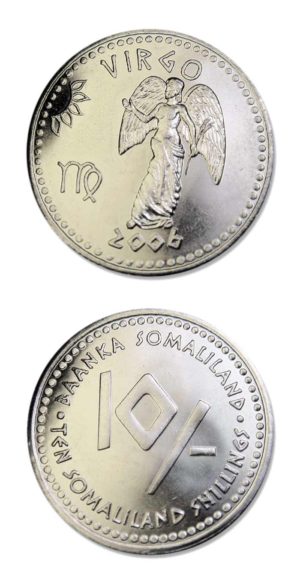 Somaliland - Zodiac Coin - Virgo - 10 Shillings - 2006 - Uncirculated
