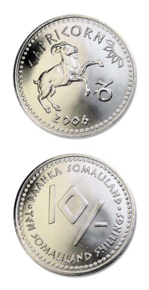Somaliland - Zodiac Coin - Capricorn - 10 Shillings - 2006 - Uncirculated
