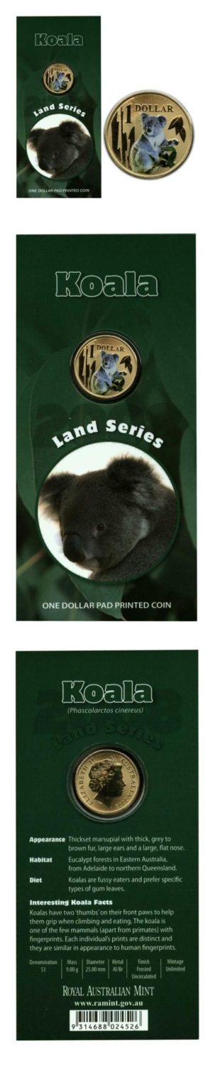 Australia - Land Series - Koala Bear - $1 - 2008 - Brilliant Uncirculated - Display Card
