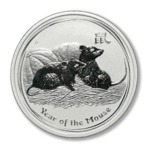 Australia - Year of the Mouse - $1 - 2008 - Silver Crown - Brilliant Uncirculated
