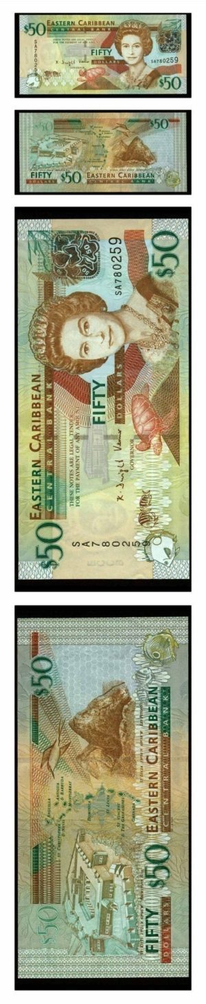 East Caribbean States - Brimstone Hill & Les Pitons - $50 - 2008 - Pick (New) - Crisp Uncirculated